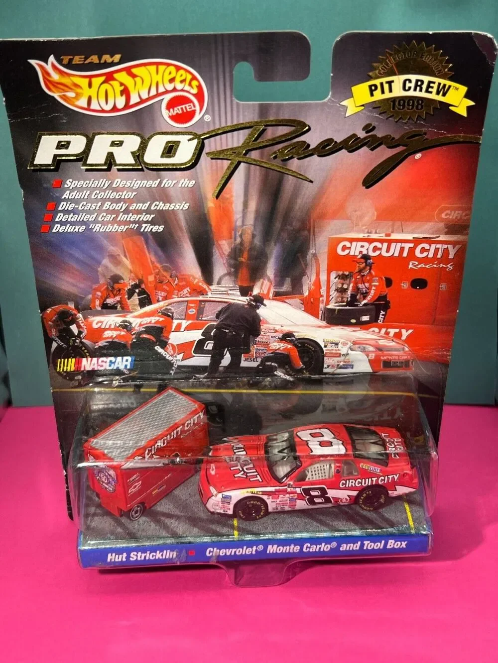 Hot Wheels 1998 Pro Racing Nascar/Chevy Monte Carlo Tool Box Circuit City 8 NIB